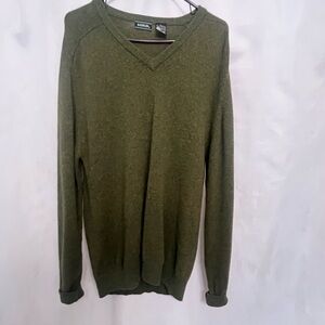 Saddles Vintage V- Neck Wool Sweater